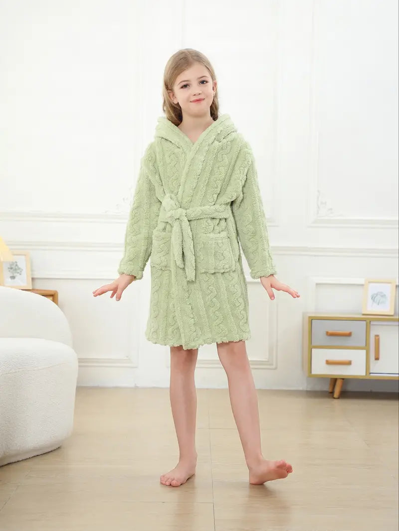 peignoir enfant avec capuche intégrée