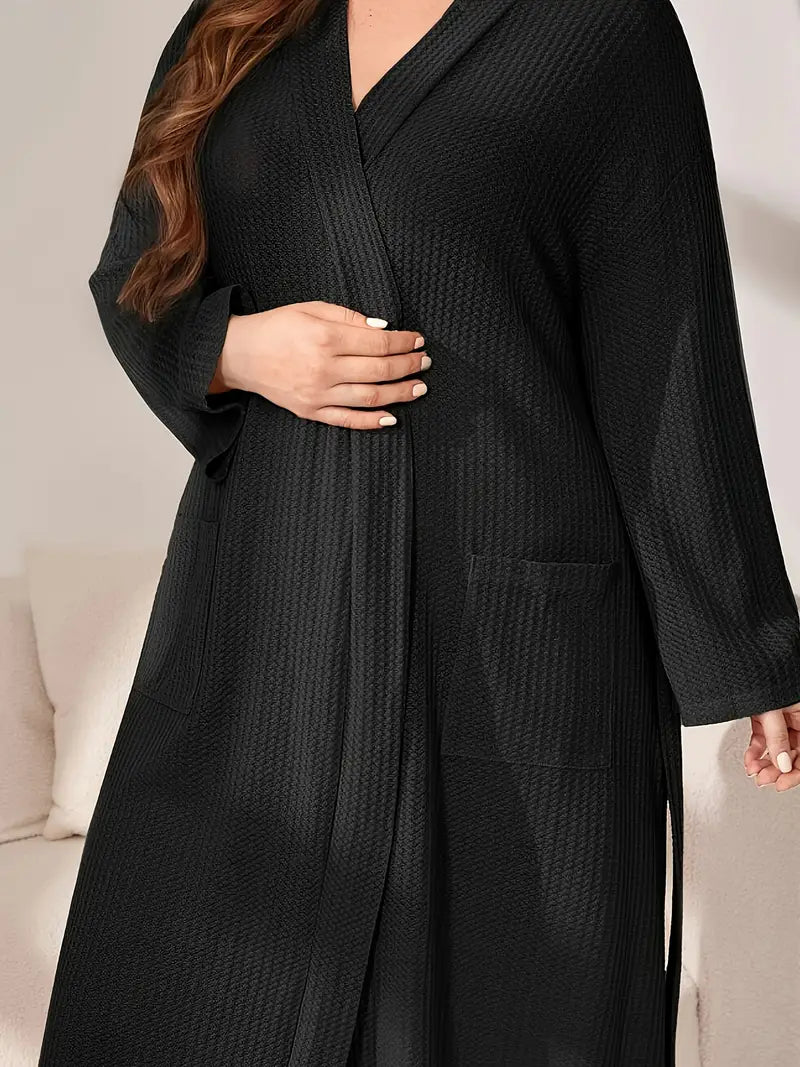 peignoir noir élégant