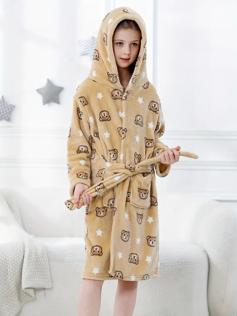 adorable peignoir a étoile d'ours