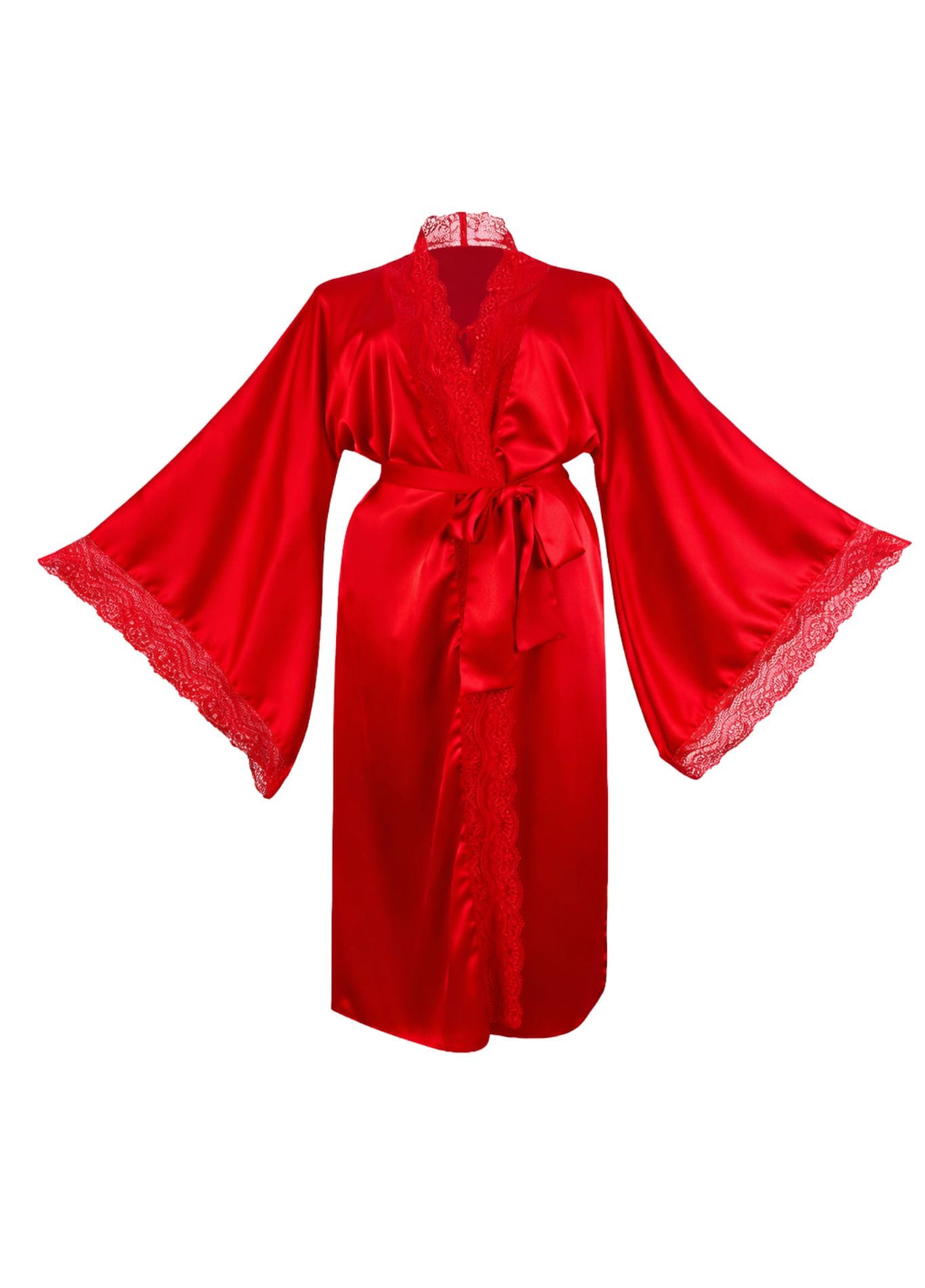 peignoir satin femme