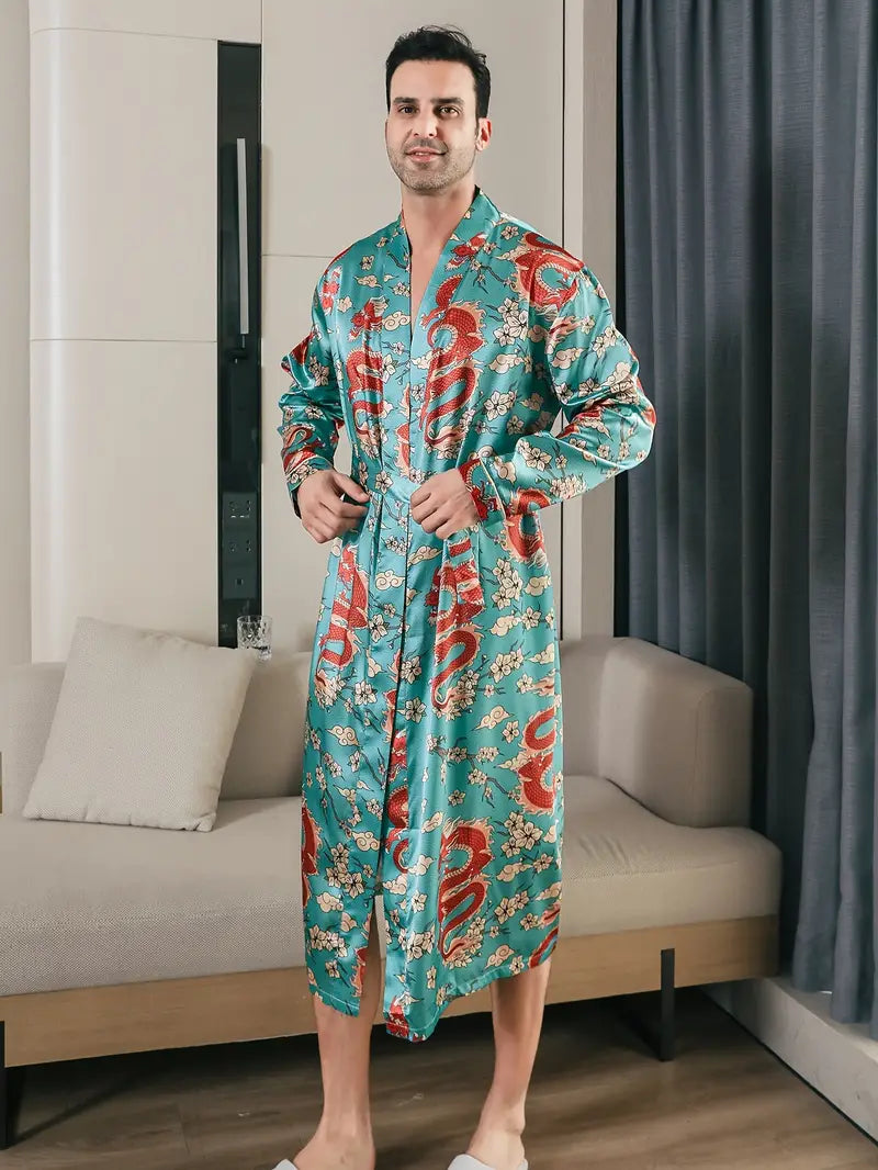 peignoir de luxe turquoise