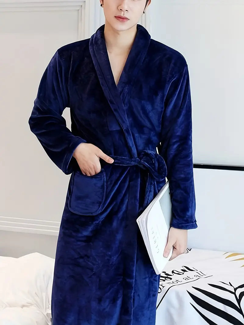 détail du peignoir polaire satin