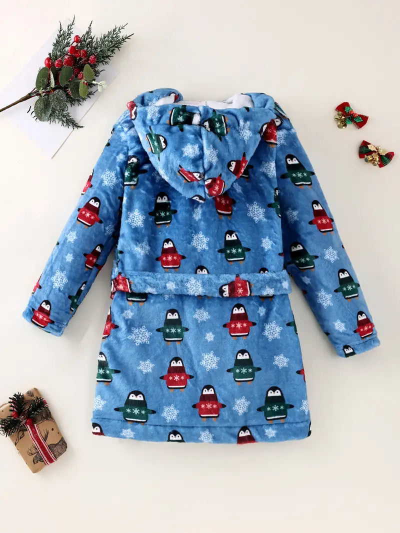peignoir pingouins enfant