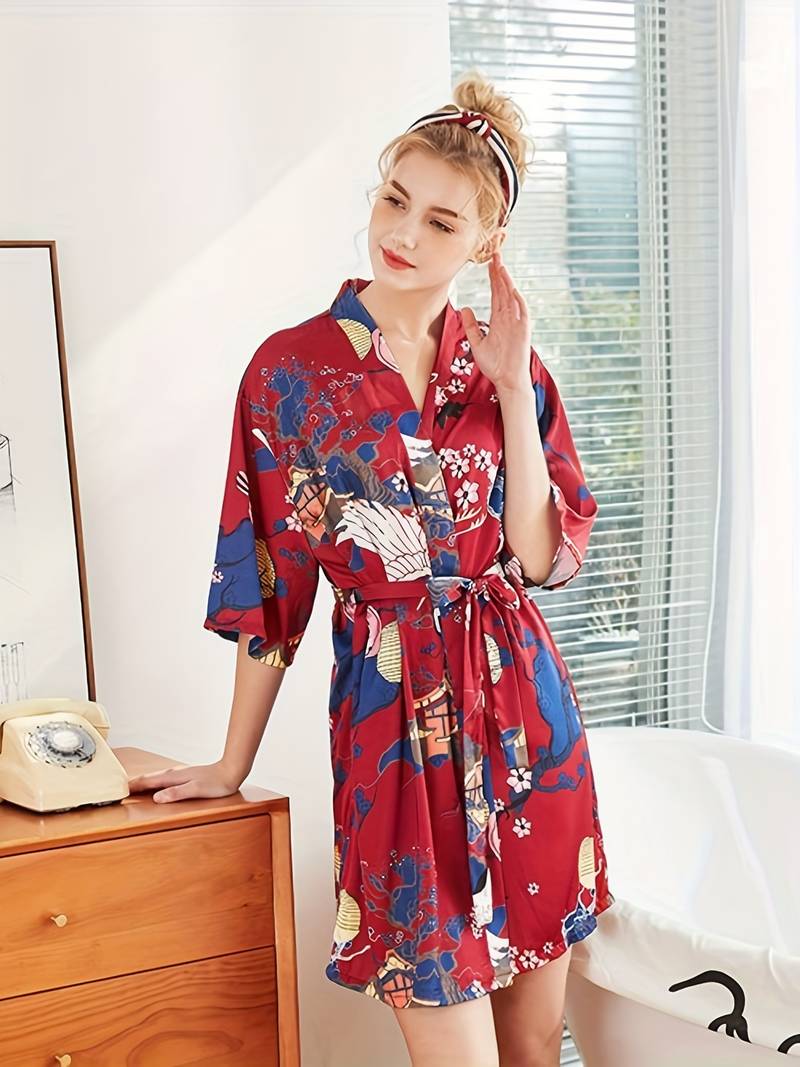 peignoir satin doux