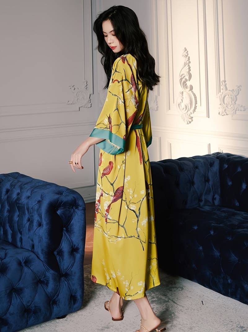 peignoir en satin luxueux