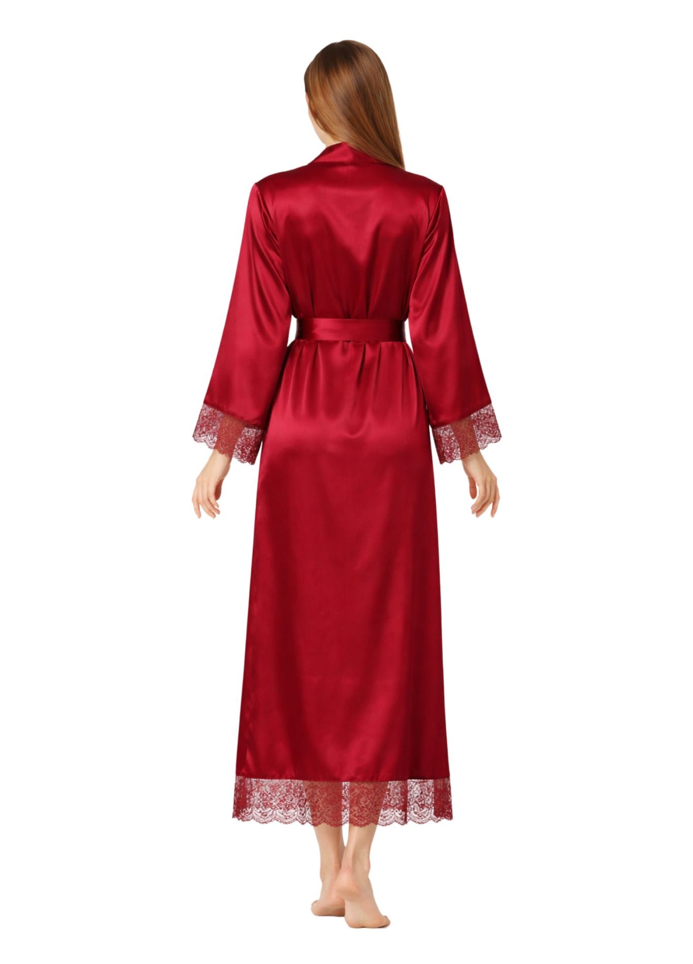 robe satinée longue