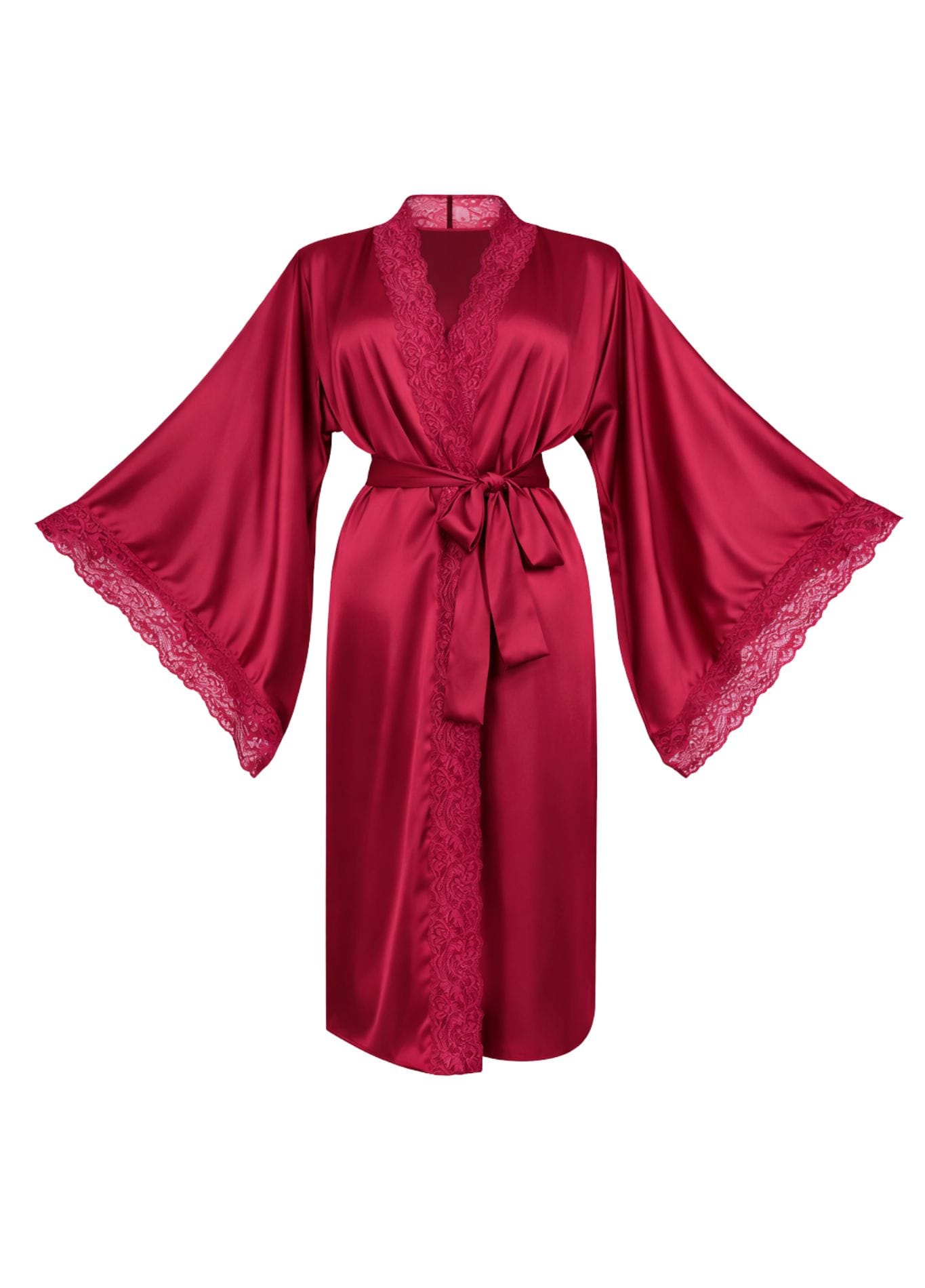 peignoir manches longues satin