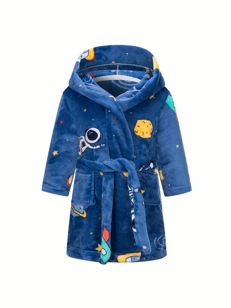 peignoir enfant motif espace