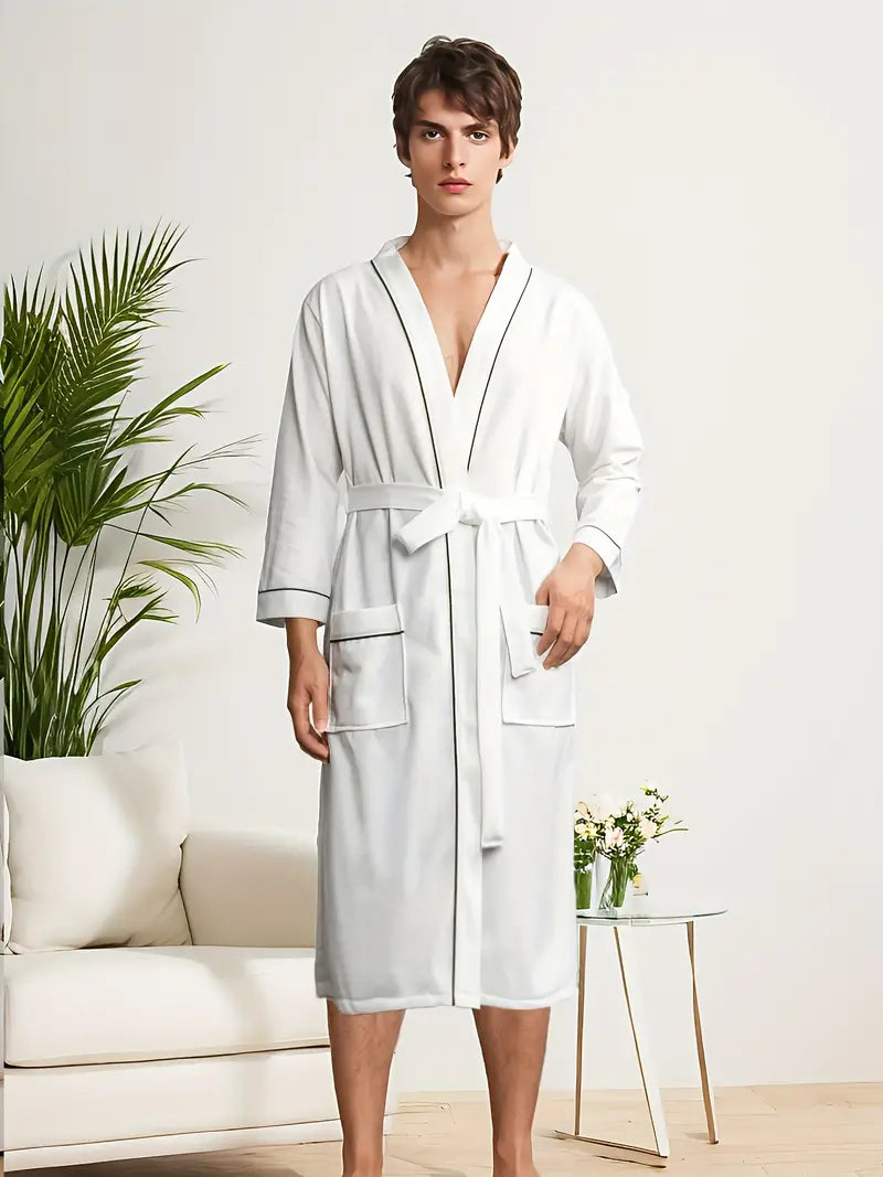 peignoir de bain blanc