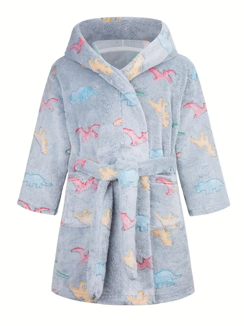 peignoir de bain enfant éponge gris