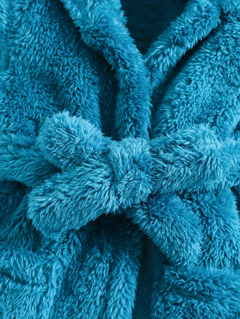 peignoir éponge bleu bébé