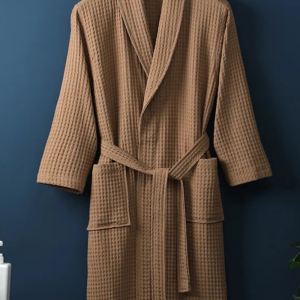 peignoir gaufré en coton