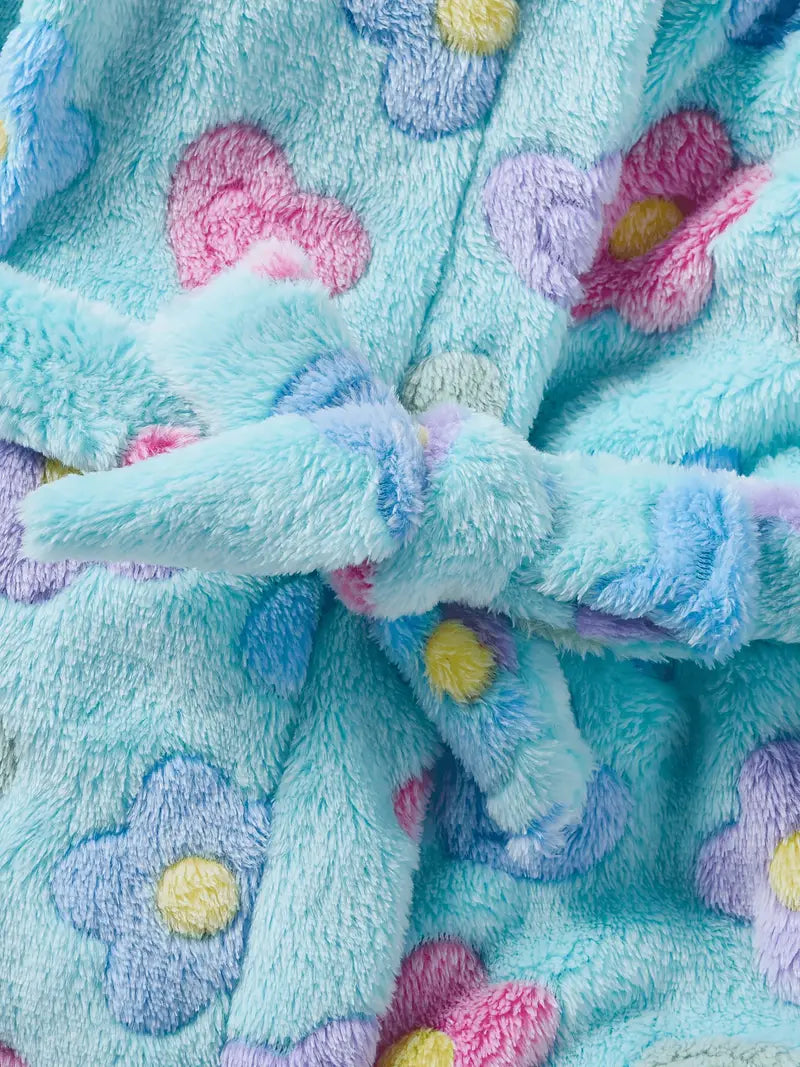 enfant peignoir floral