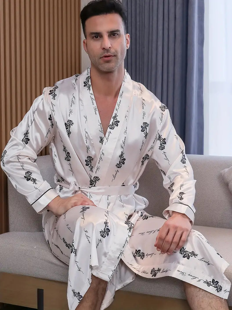 élégant peignoir en satin