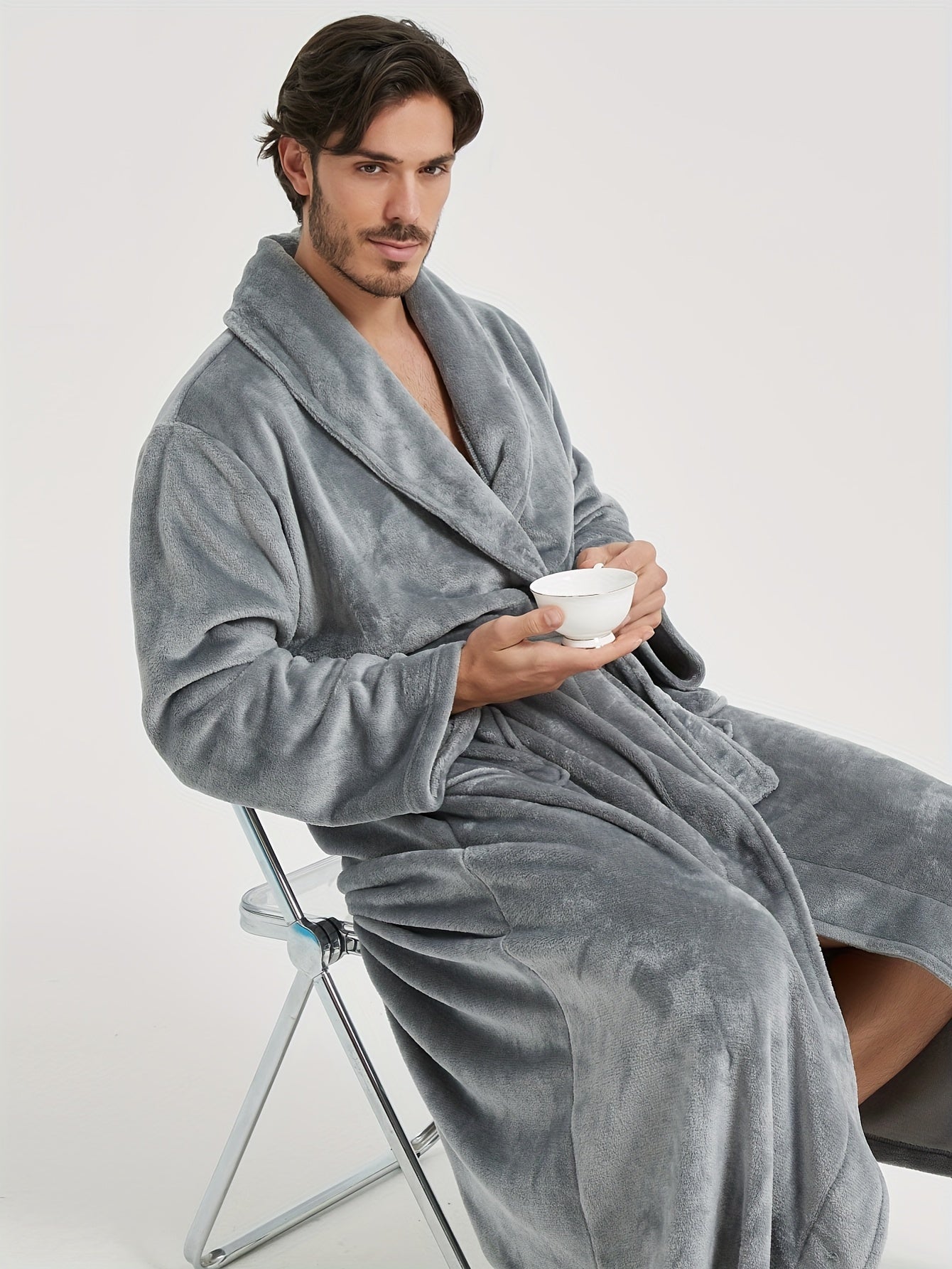 peignoir homme polaire