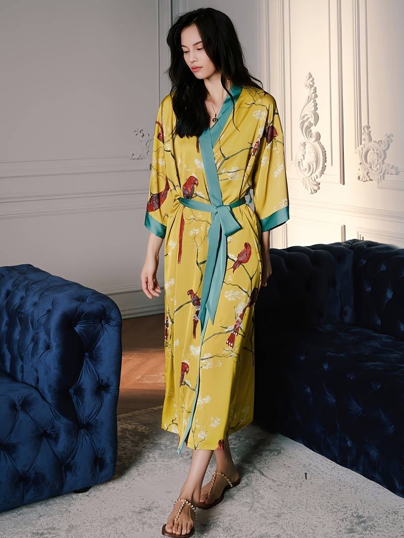 satin peignoir femme