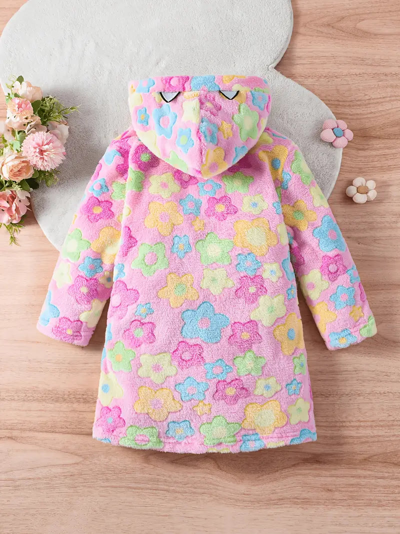 sortie de bain motif floral