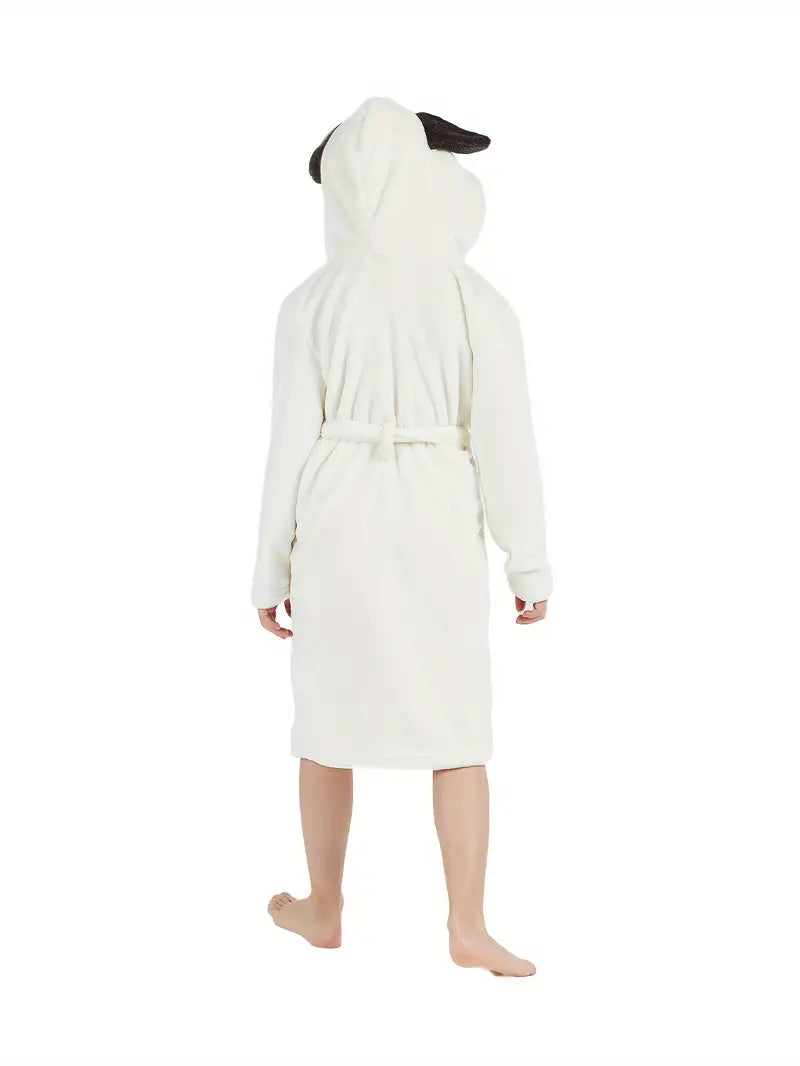 peignoir polaire motif animal