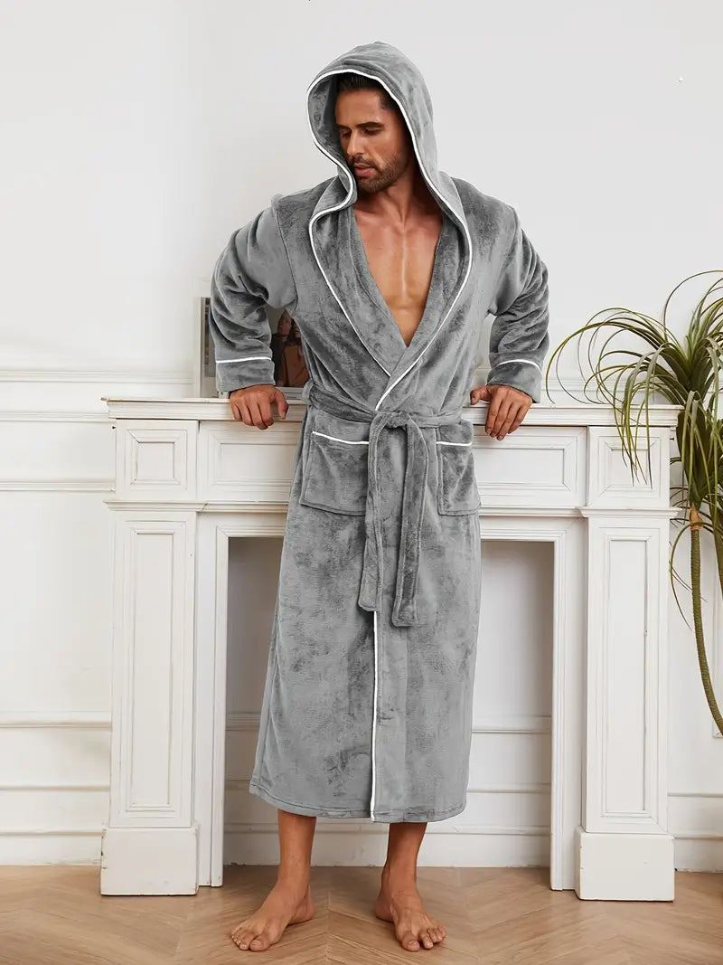Peignoir homme capuche