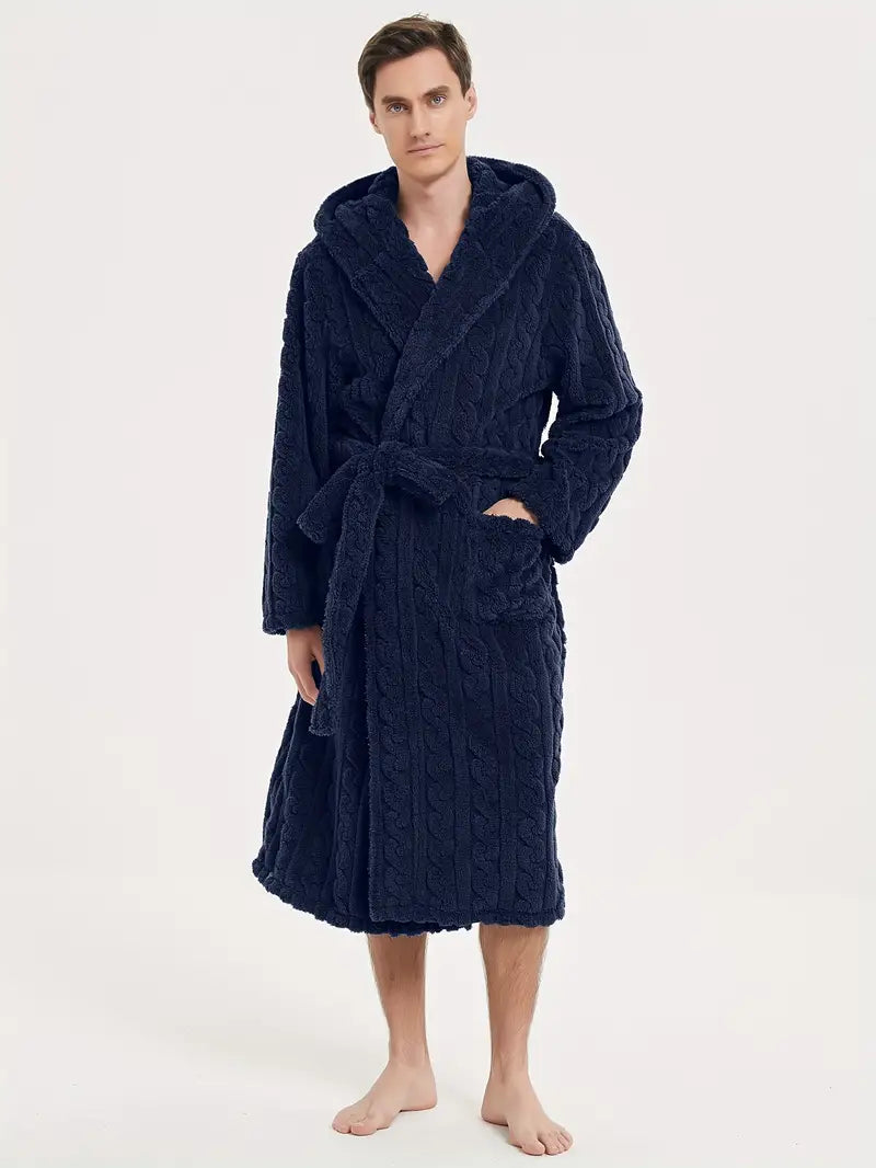 peignoir d'hiver homme capuche