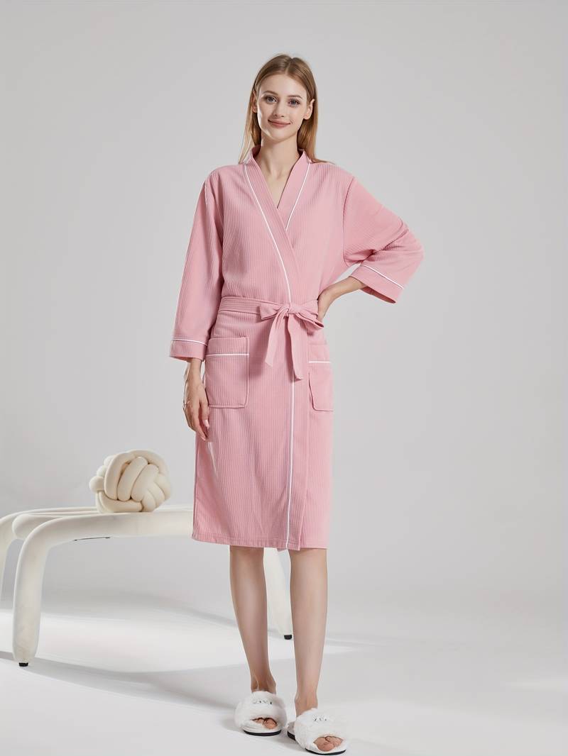 peignoir coton gaufré