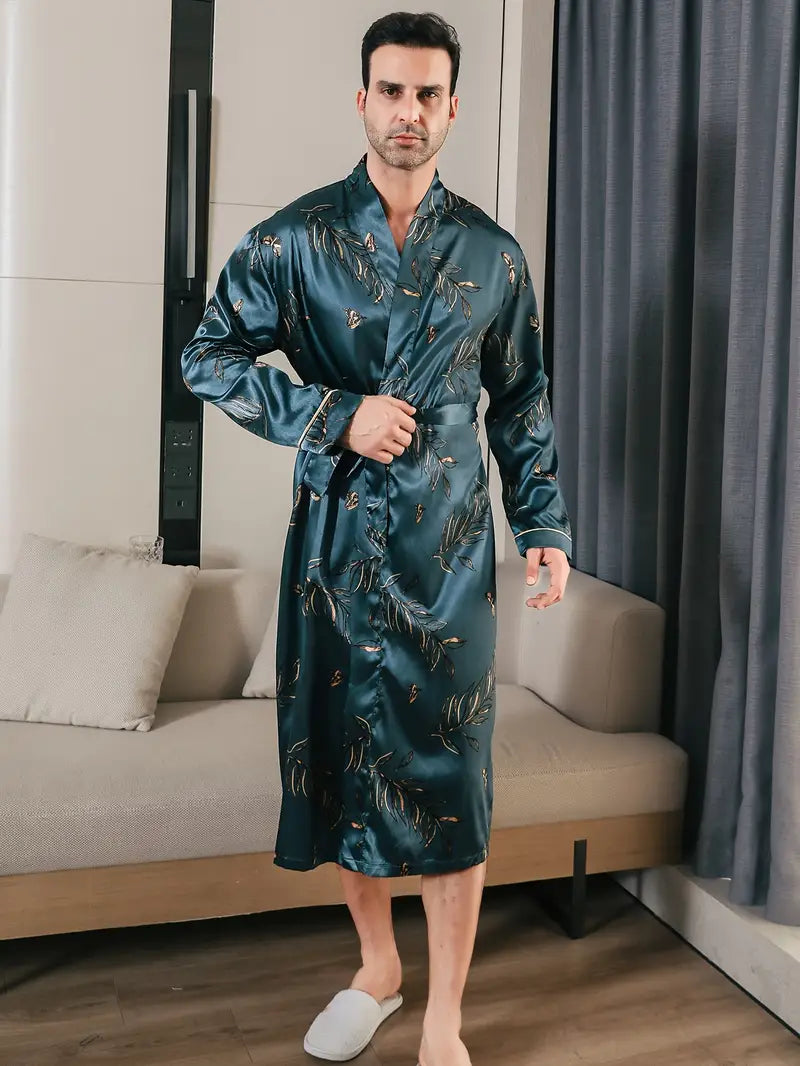peignoir bain satin luxe