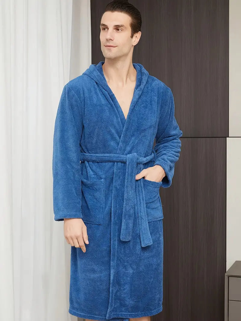 peignoir coton bleu