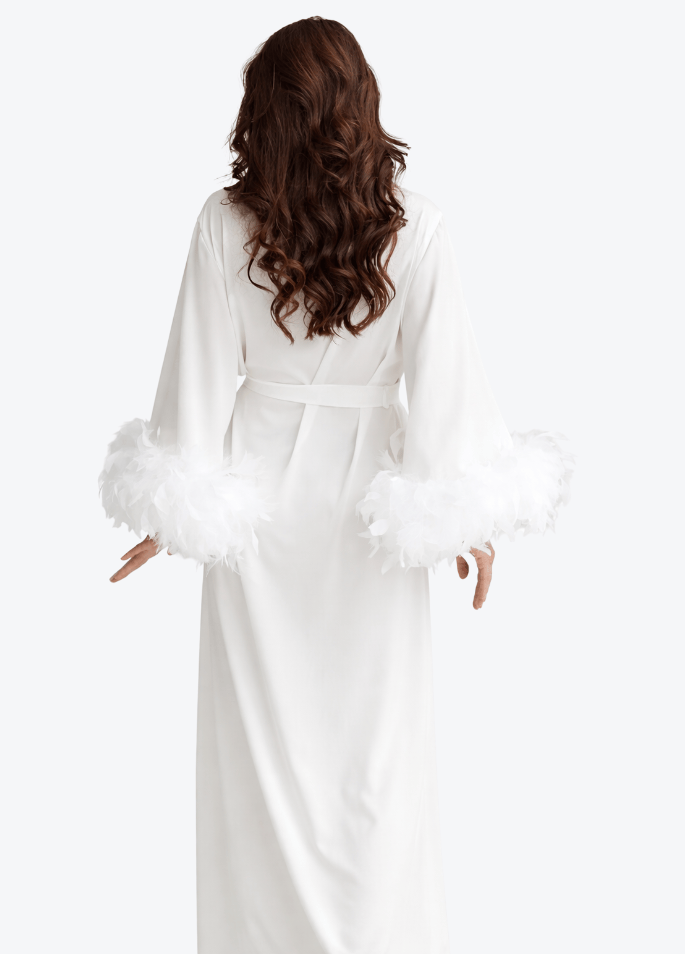 peignoir plume élégant