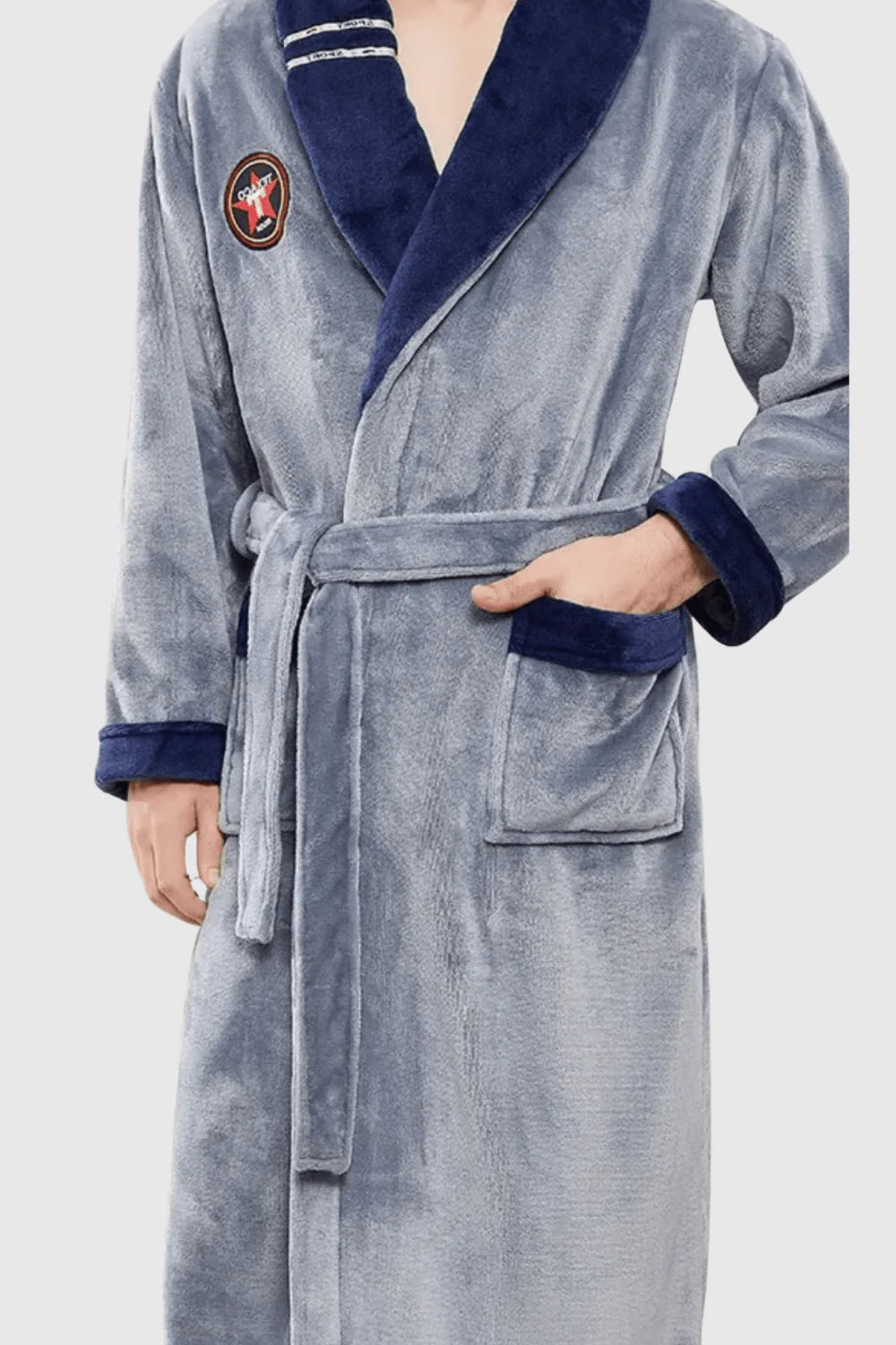 écusson brodé peignoir homme