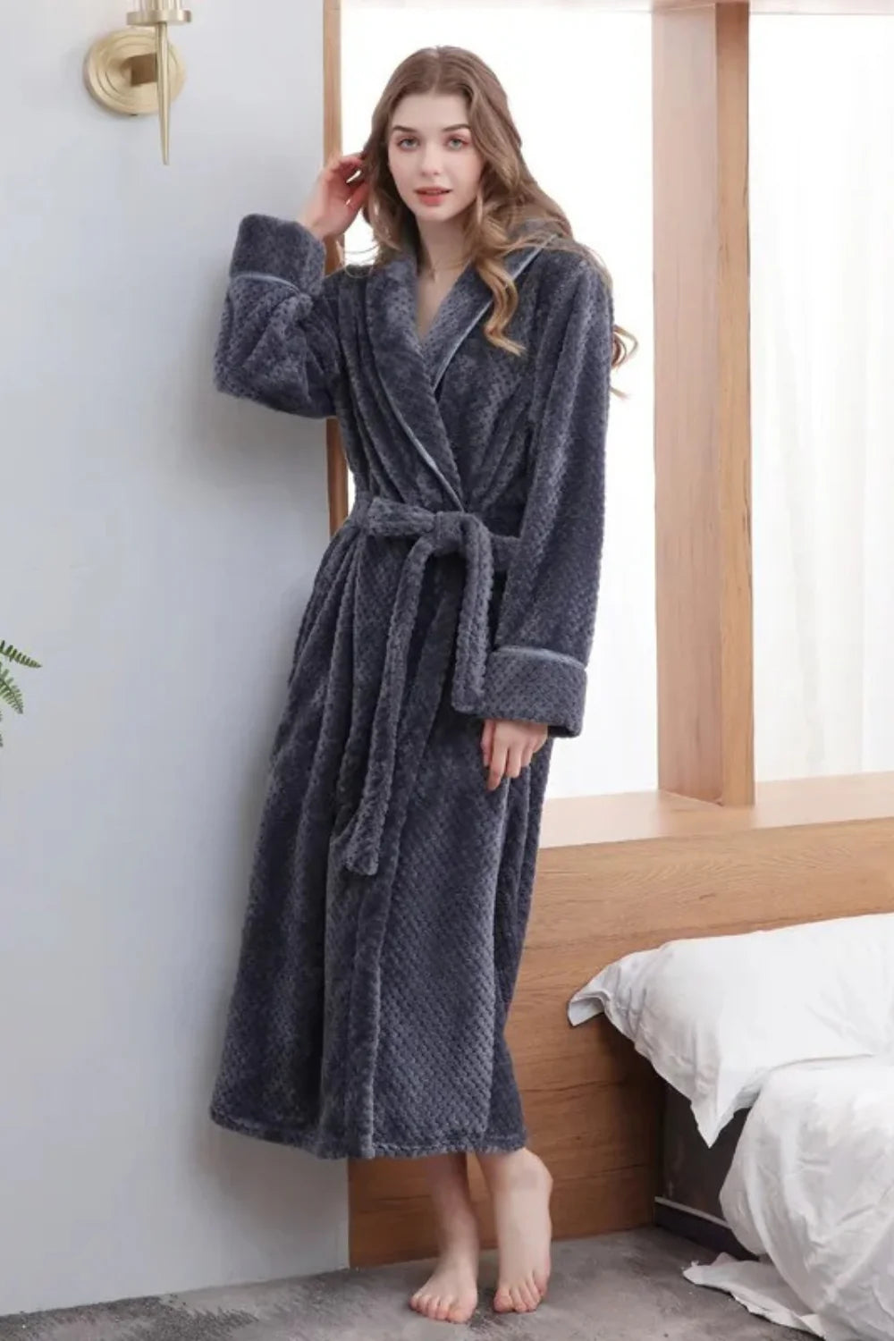 peignoir polaire femme doux