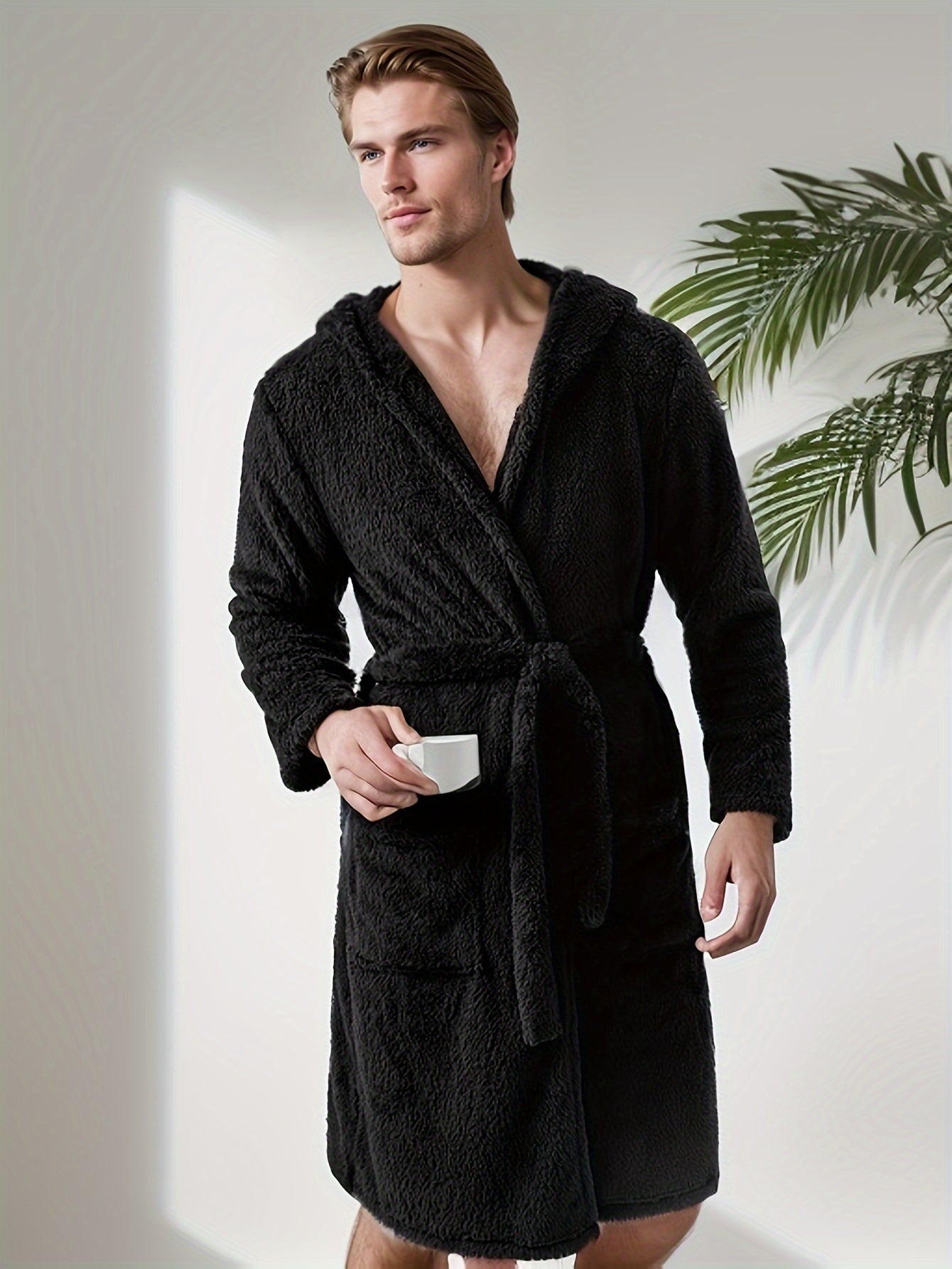 peignoir homme en éponge moelleux