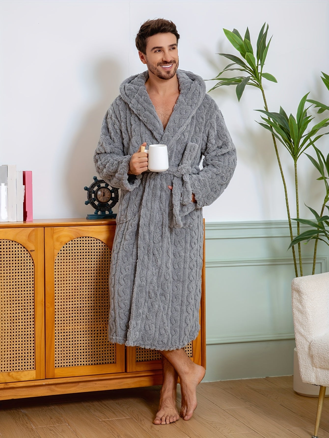 peignoir homme avec capuche
