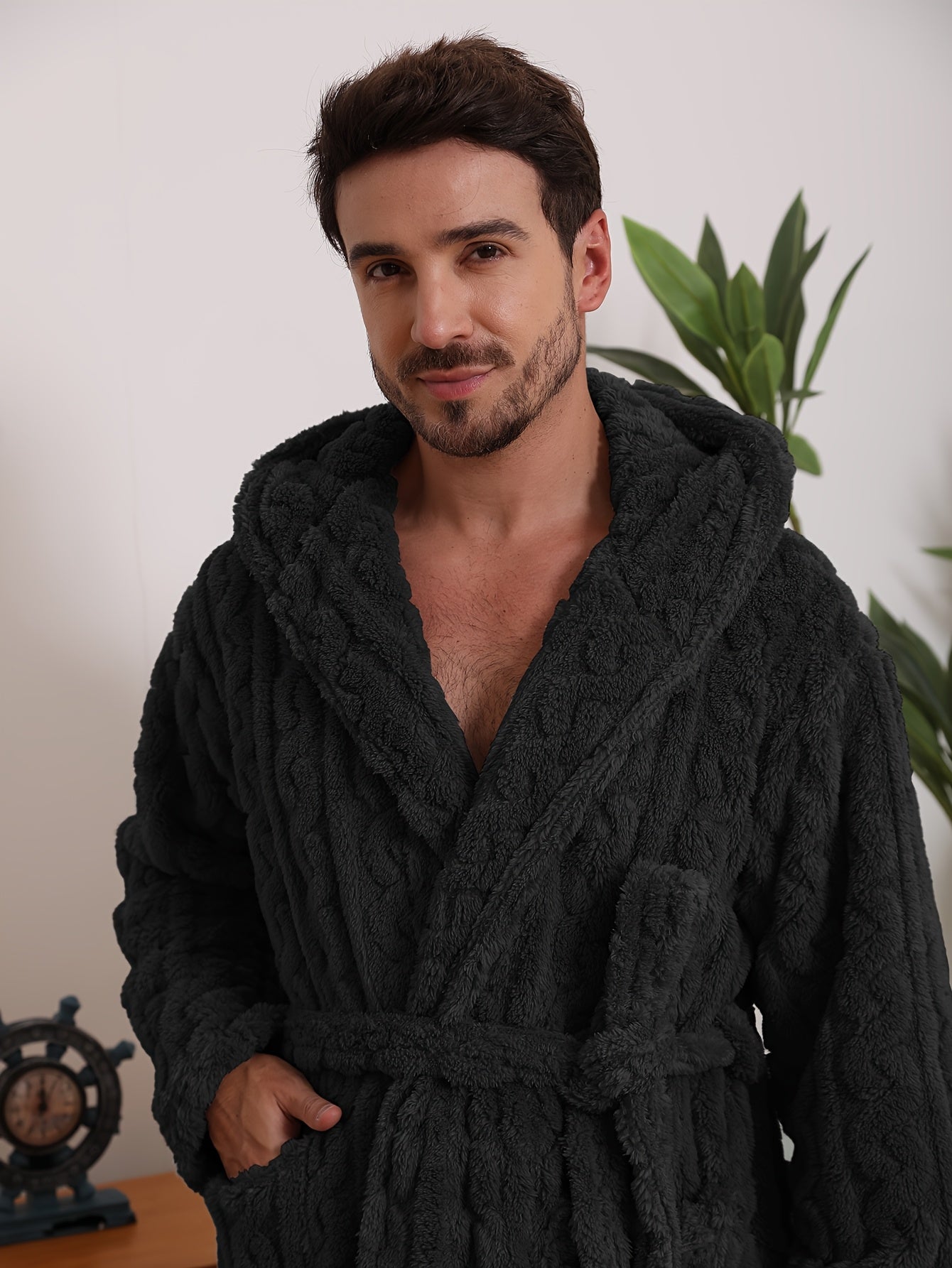 peignoir homme en tissu éponge