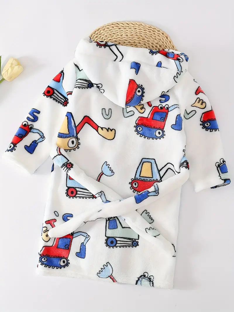 peignoir garçon à capuche