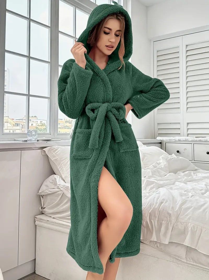 peignoir polaire longue coupe