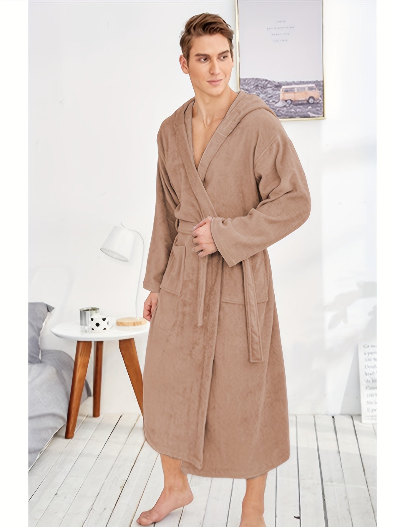 polaire douce peignoir homme