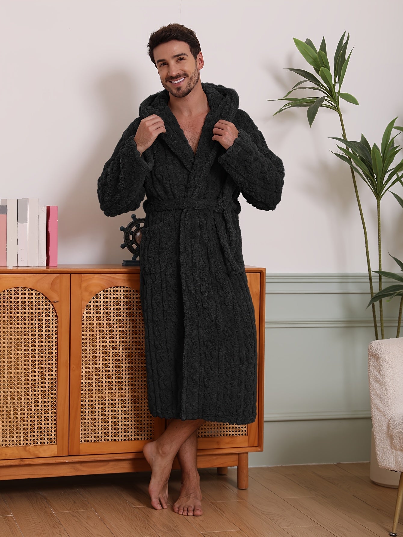 peignoir homme chic