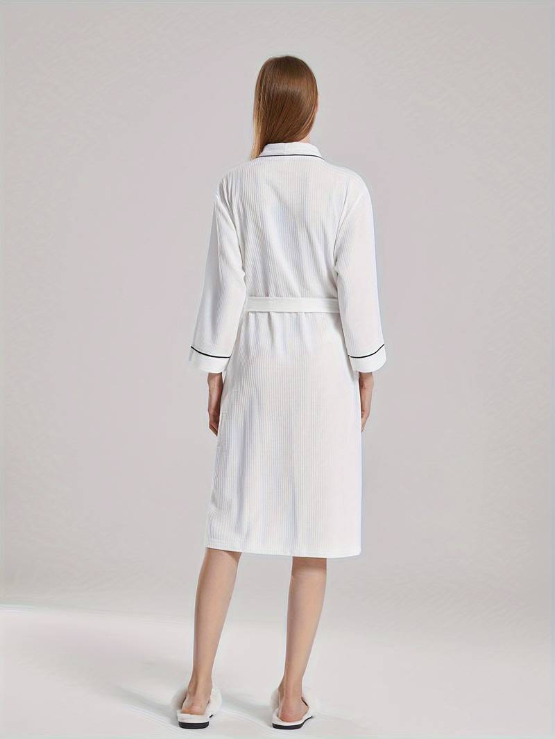 peignoir gaufré blanc
