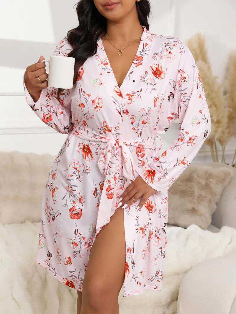 peignoir satin taille généreuse