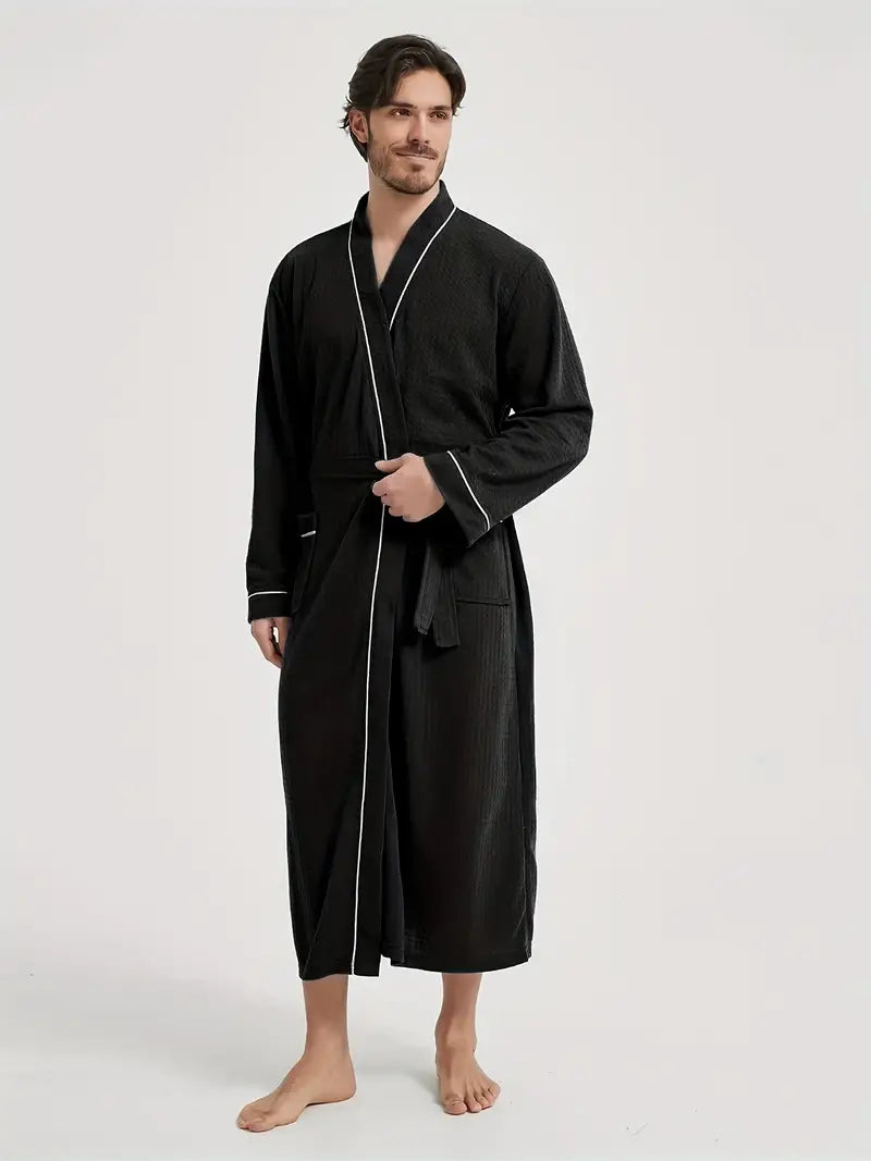 style peignoir de bain nid d'abeille