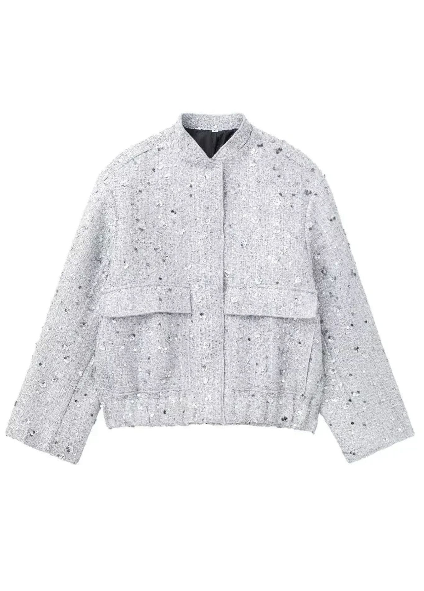 Kimono argenté brillant