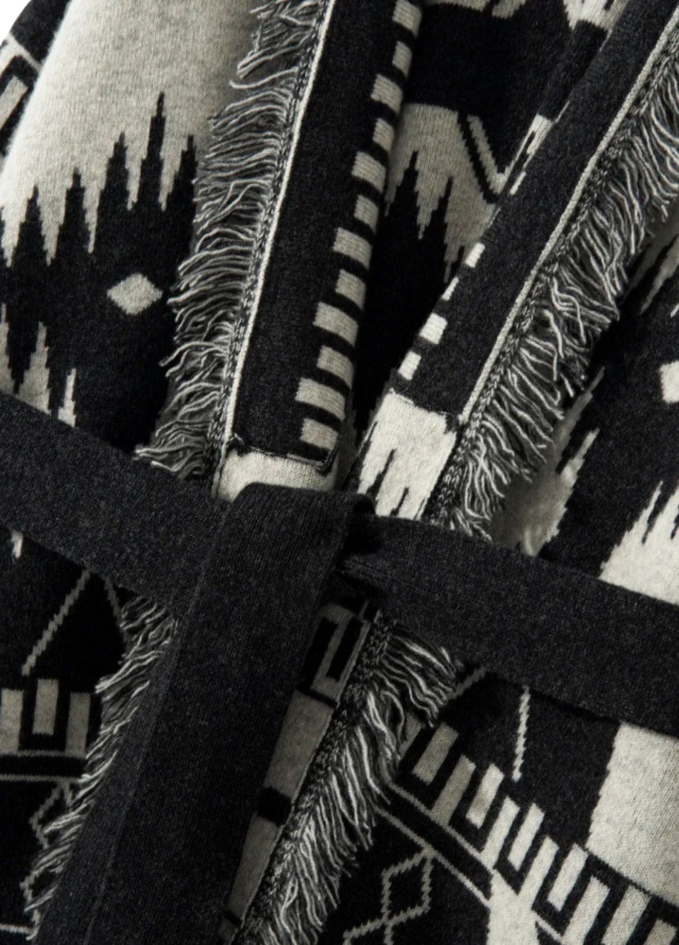 kimono cachemire texturé