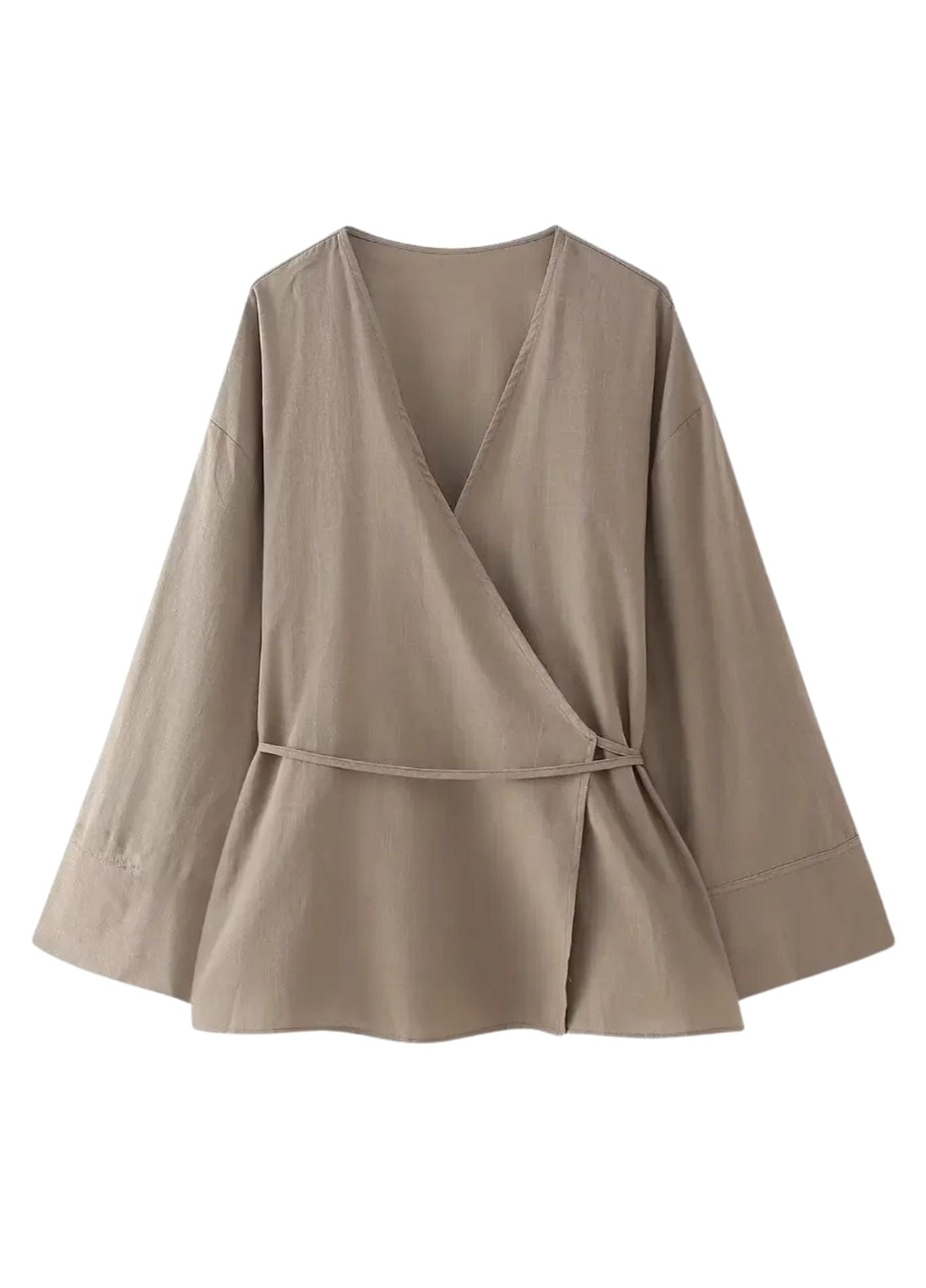 Kimono couleur uni en polyester