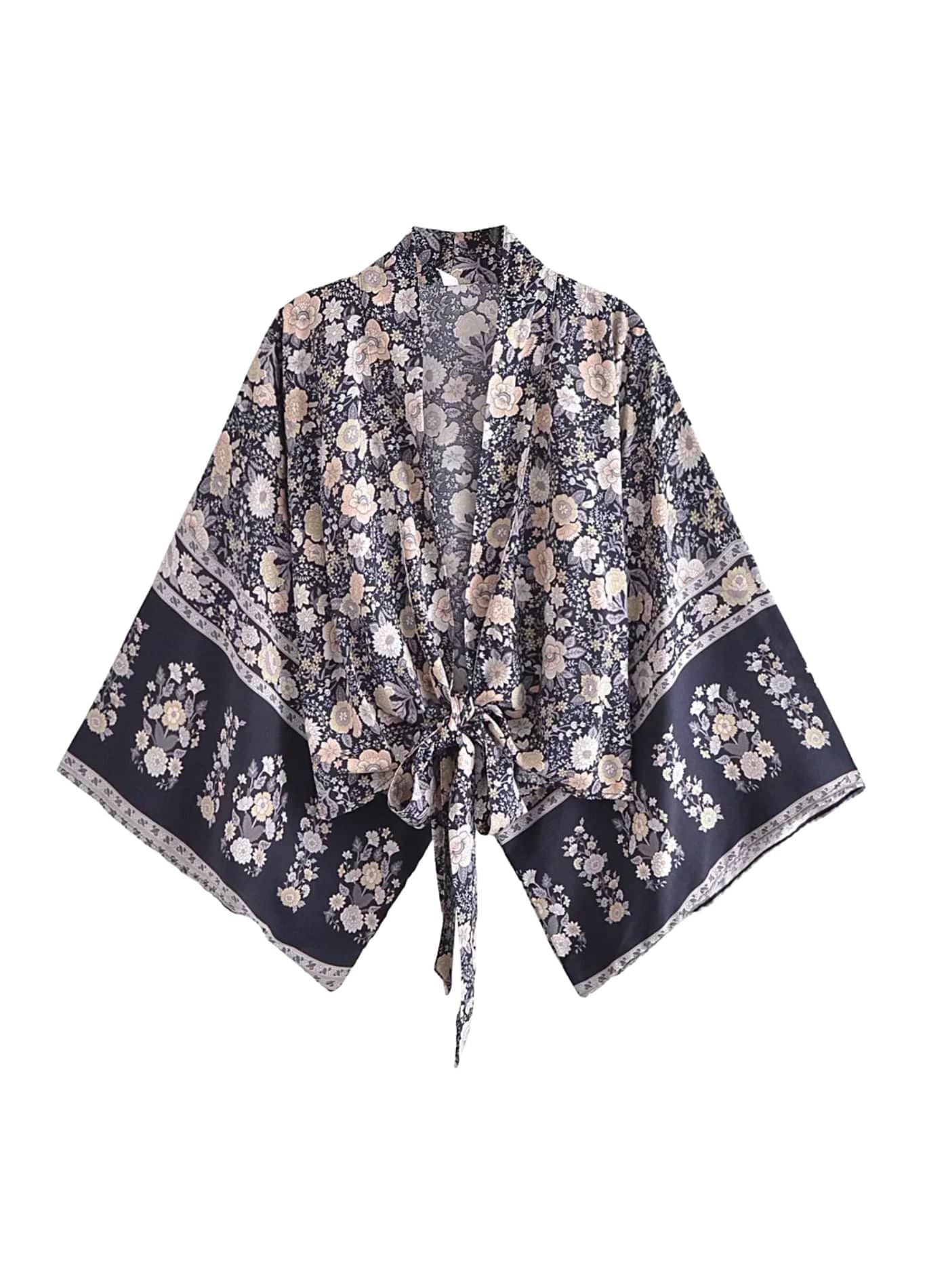 kimono court femme satin