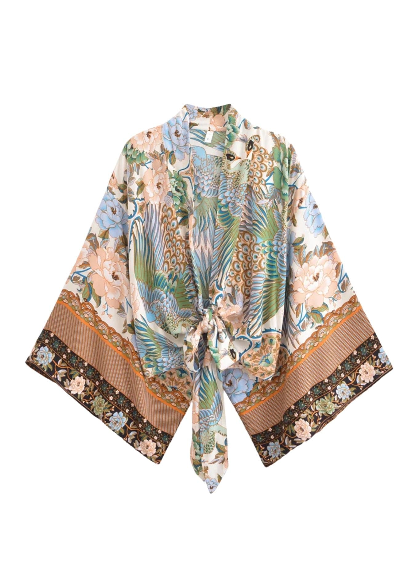 motif floral kimono femme