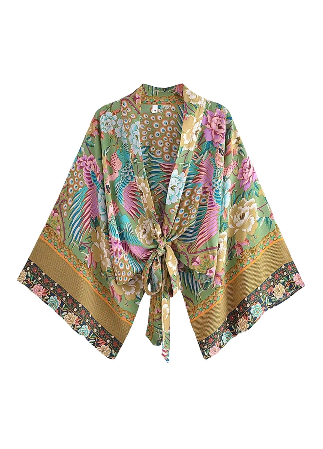 kimono court fleur femme