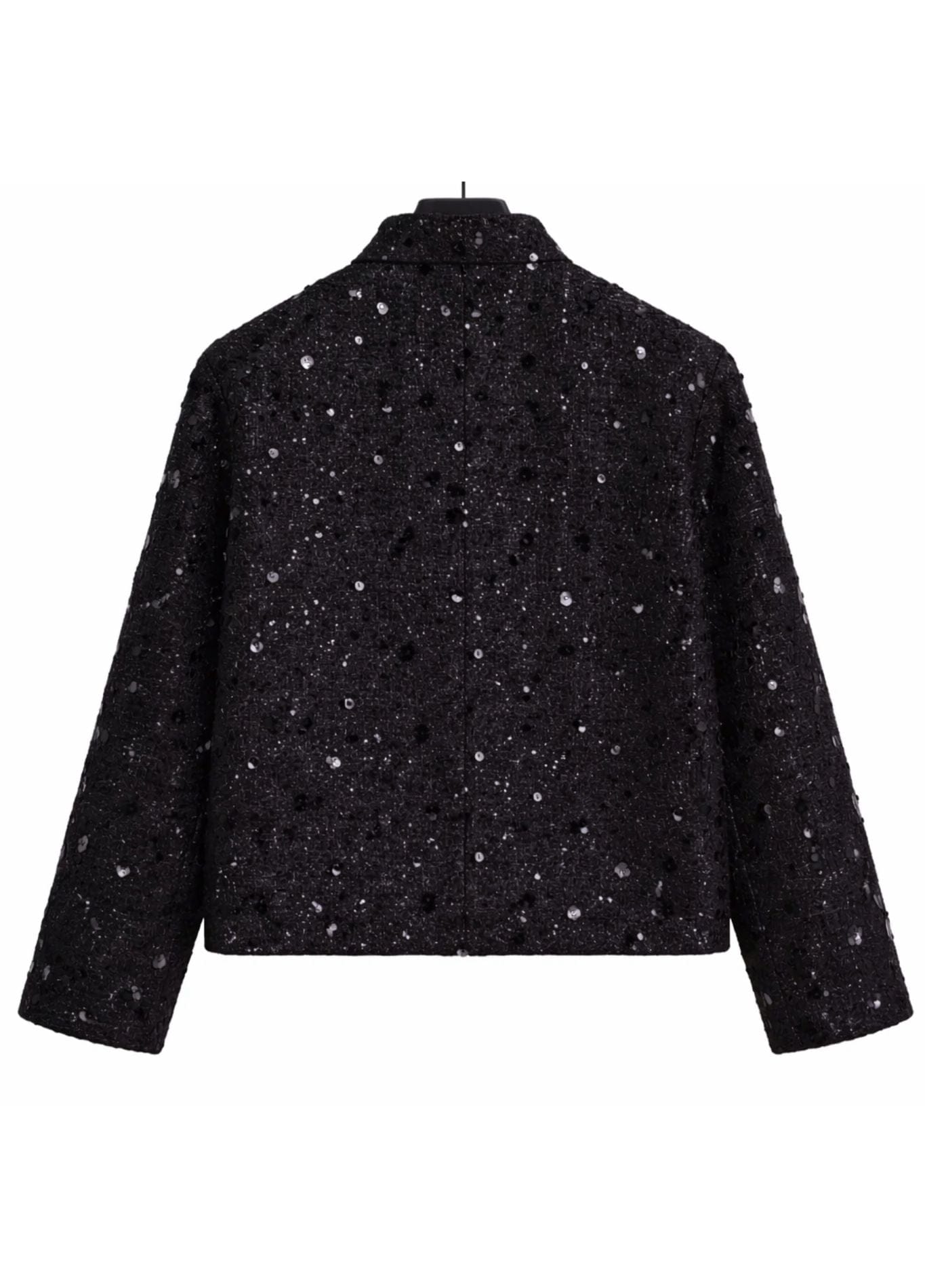 kimono à paillettes noir