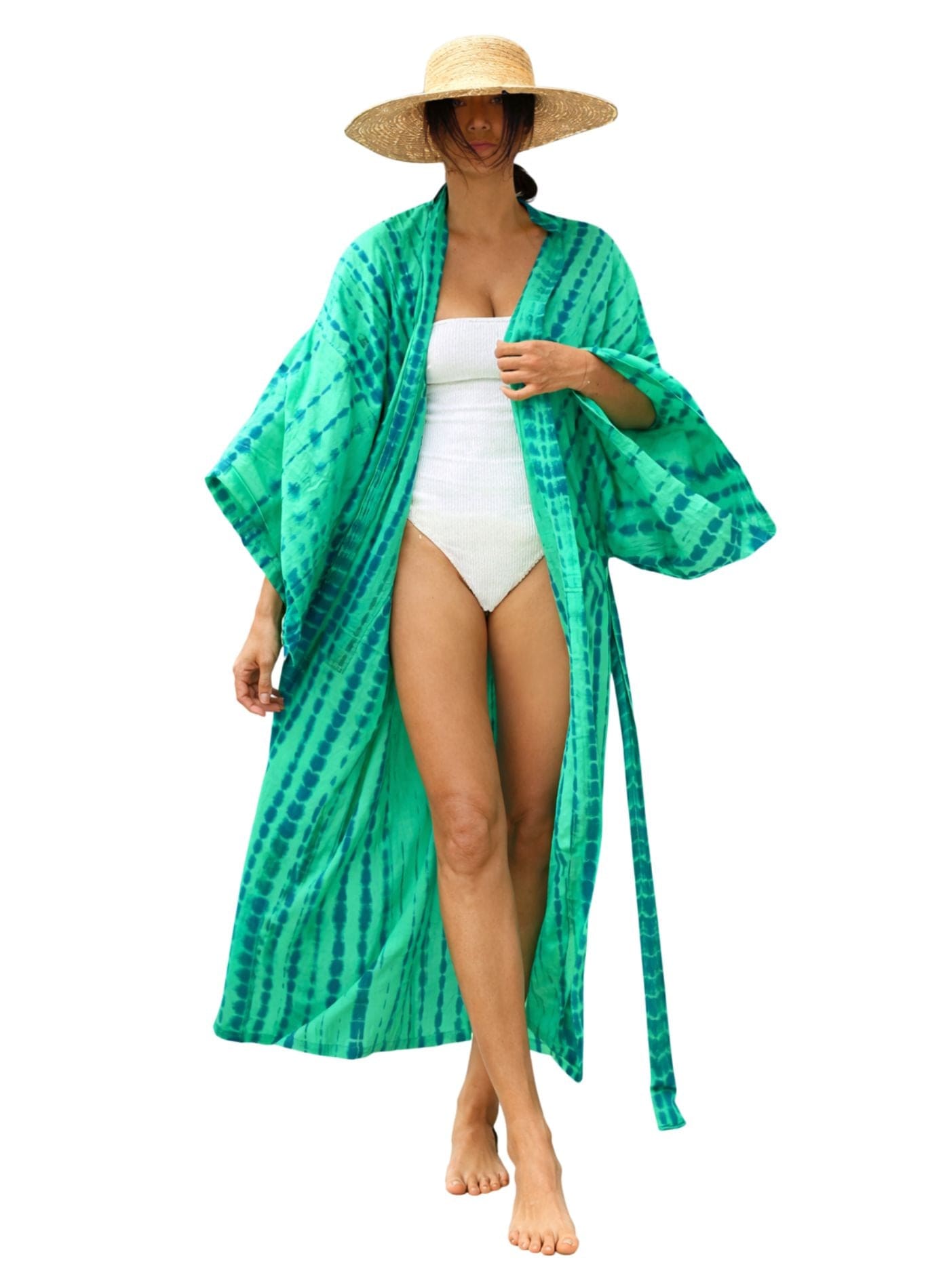 kimono plage vert élégance