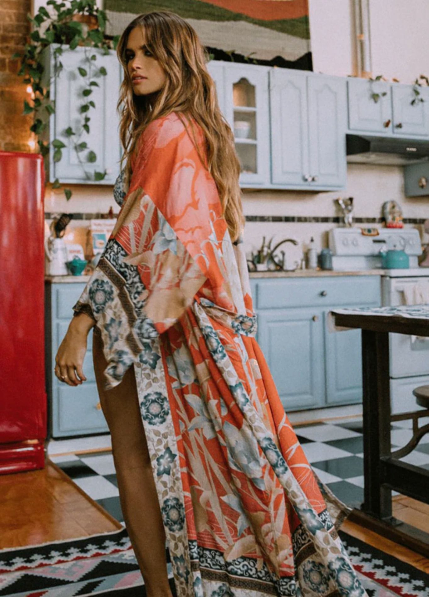 kimono long pour femme
