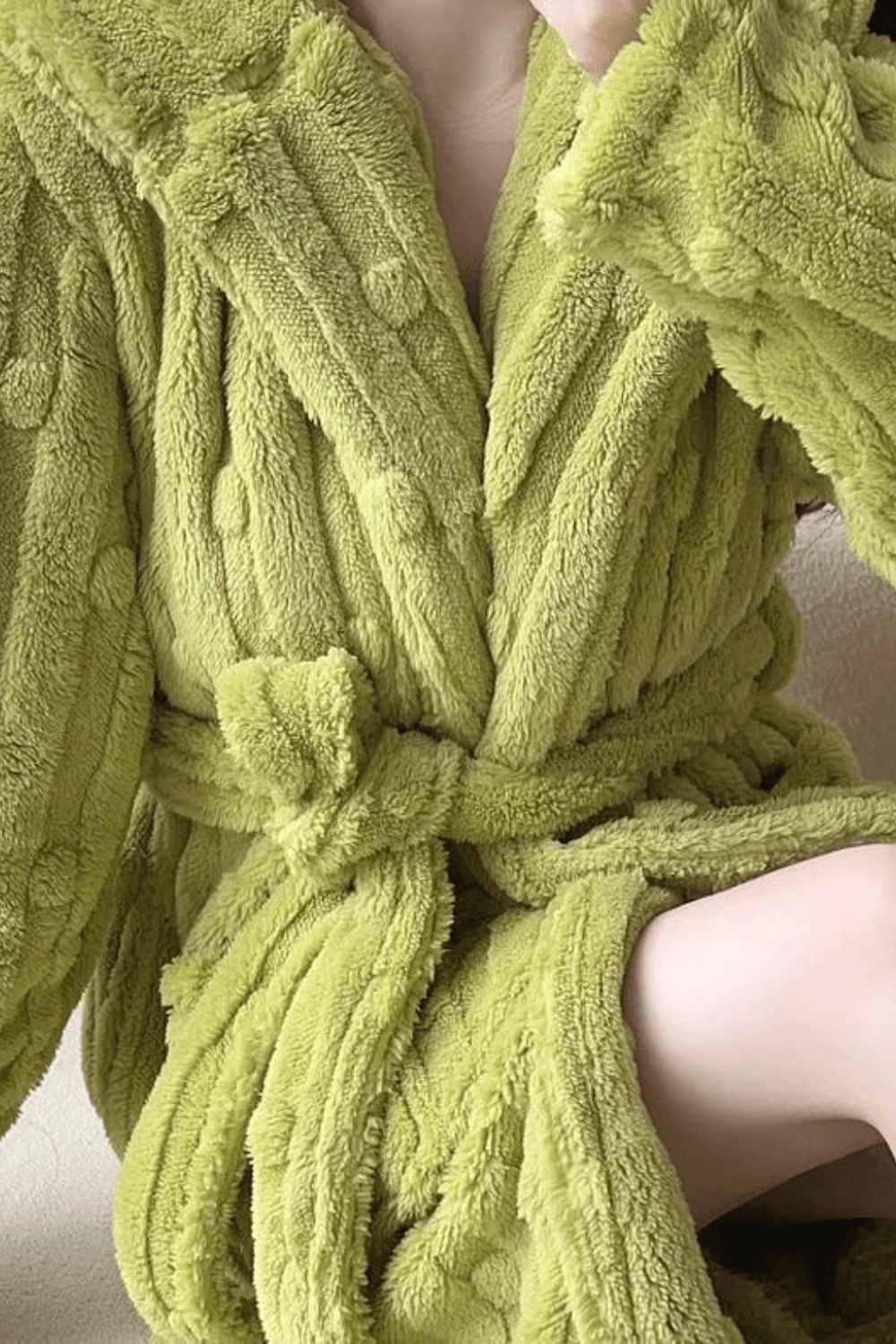peignoir élégant avec capuche